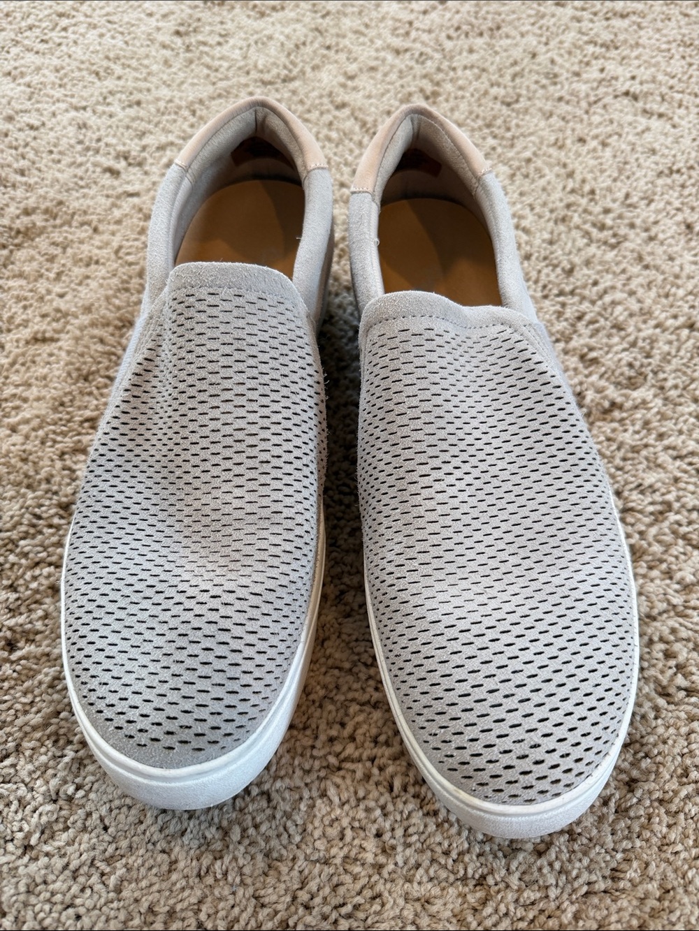 Dr. Scholl's Women's Perforated Slip-On Sneakers in Light Gray